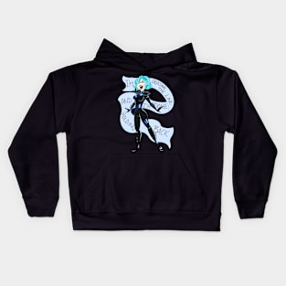 Line Crossed Moon Warrior Kids Hoodie